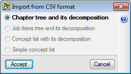 Import from CSV format