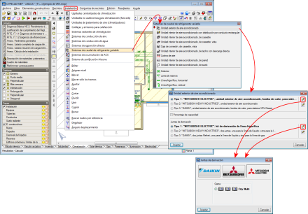 CYPECAD MEP. Air conditioning. Calculation and estimate of Mitsubishi Electric variable refrigerant flow (VRF) systems