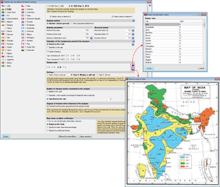 Code implementation and improvements in its application. Loads on structures. Earthquake loads. IS 1893 (Part 1): 2016 (India). Click to enlarge the image