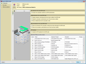 CYPECAD. Selection of BIM model files to import
