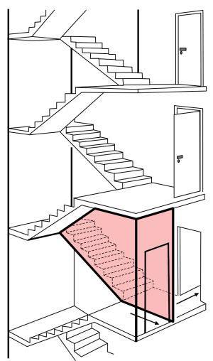 CYPEFIRE Design. Stair communication below/above ground level